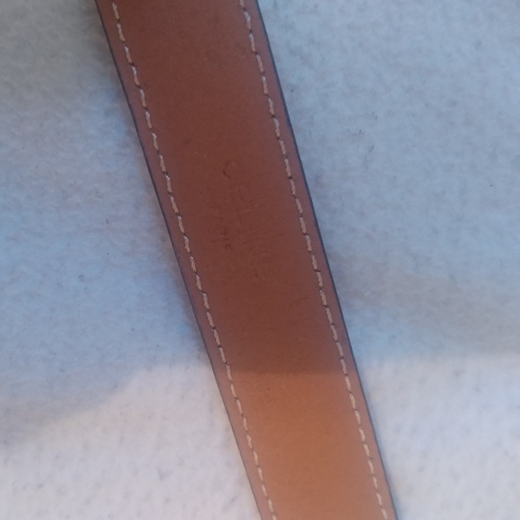 Vintage Celine white stamped belt and buckle Rare - Picture 7 of 7